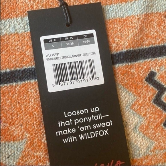 NWT Wildfox Luxe Legging Tropical Banana Leaves White and Green S & M - Picture 4 of 8